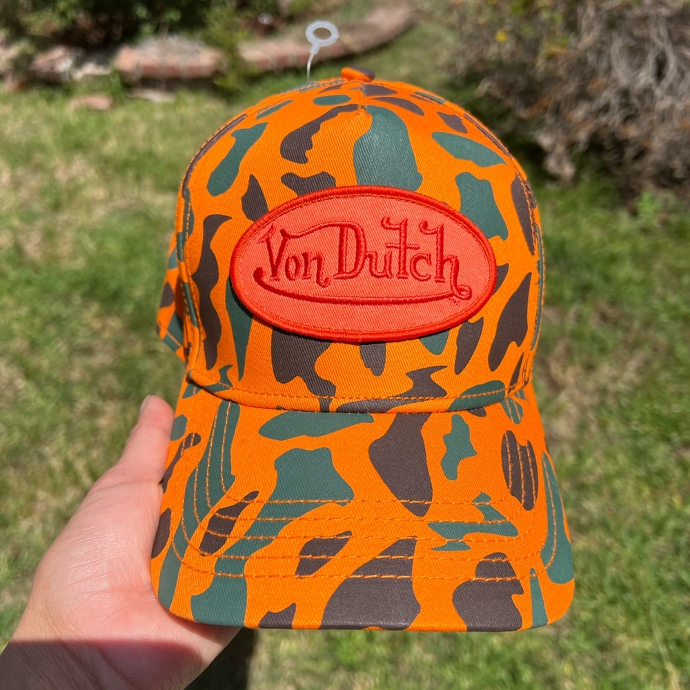 Von Dutch Orange Camo trucker 242 hat